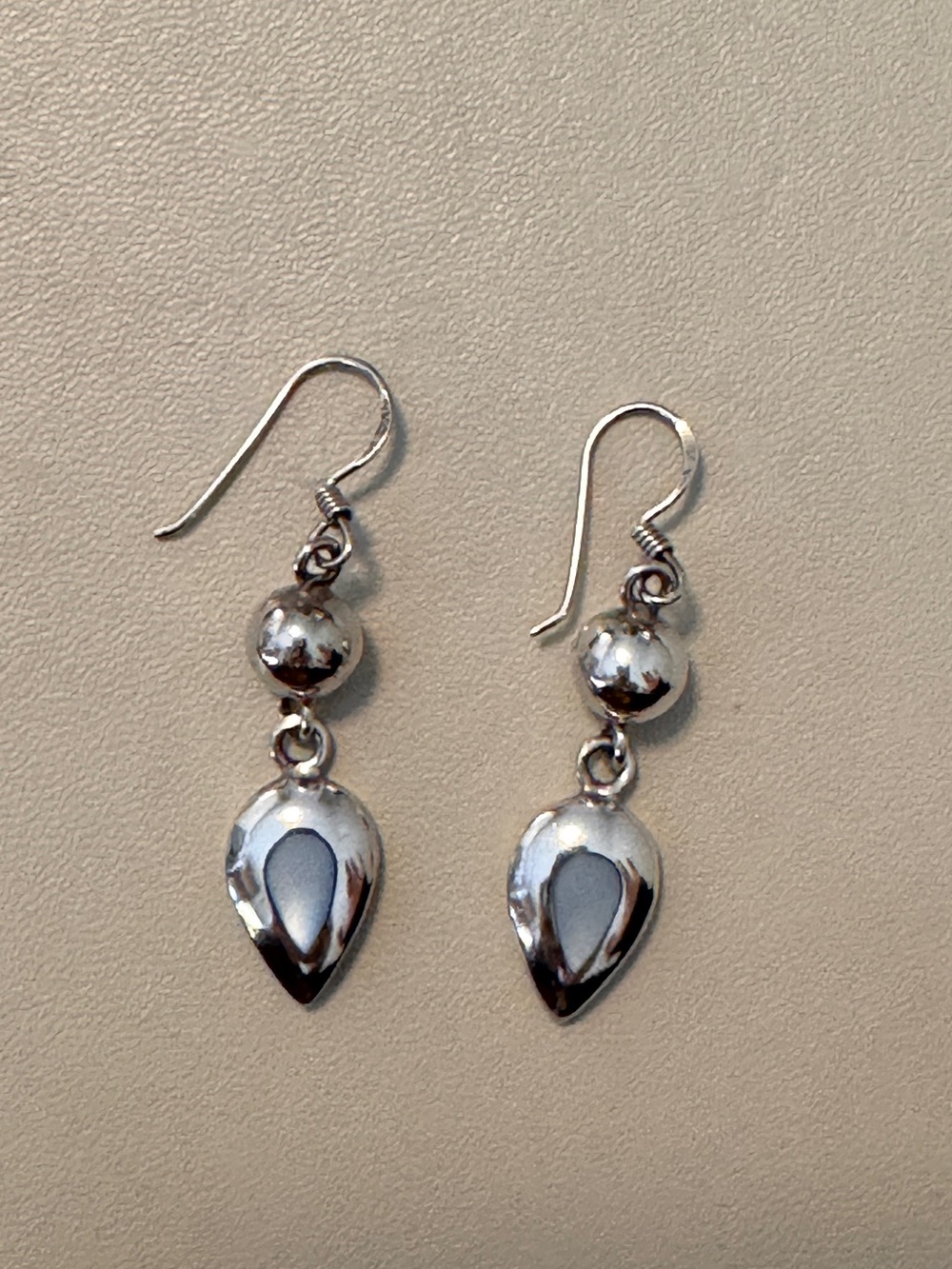 Sterling Silver Teardrop Dangle Earrings - handcrafted in Ecuador
